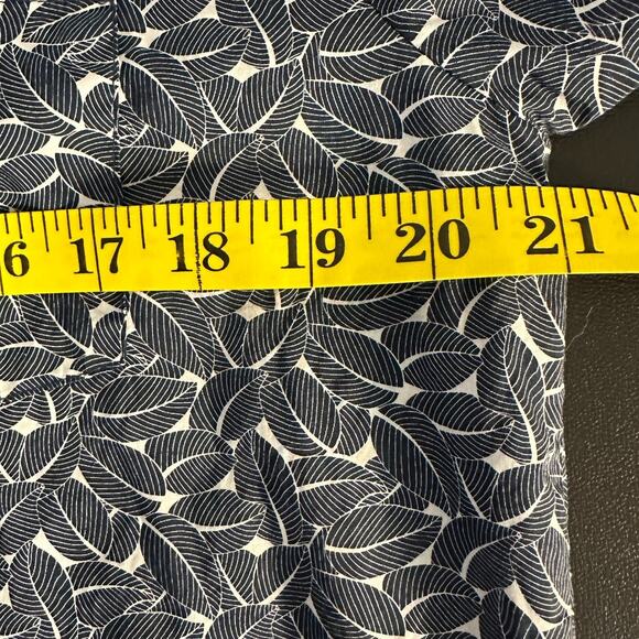 Onia Camp Collar Blue Tropical Print Short Sleeve Casual Button Down Size M - Picture 8 of 9